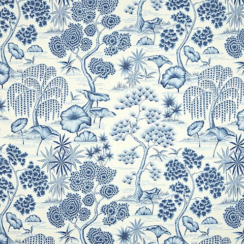 Porcelaine Delft Woven Jacquard - 1.4 mt Remnant