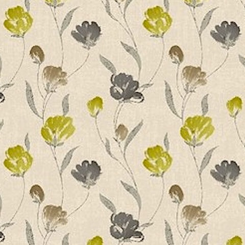 Harmony Lime FR Satin Weave Curtaining