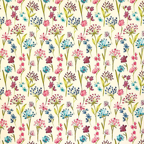 Moorhouse Magenta FR Panama Weave Curtaining