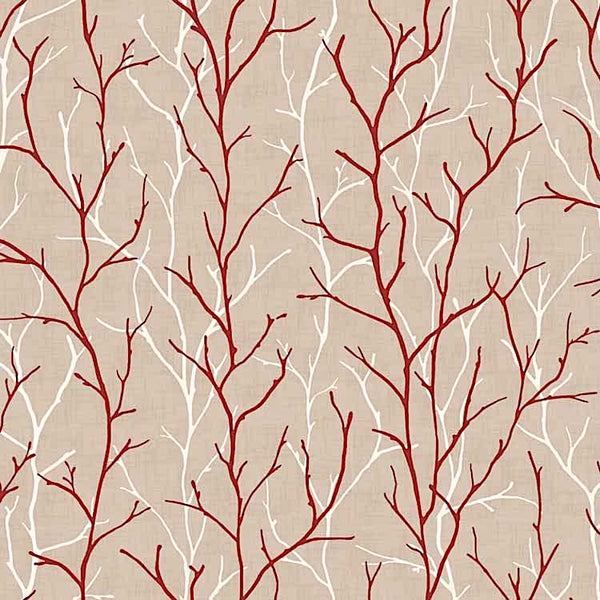 Nature Rouge FR Satin Weave Curtaining