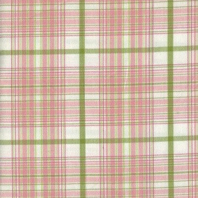 Taffeta Plaid Citrus Pink - 1.4mt Remnant