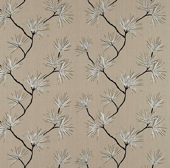 Harlequin - Bakari - Entwine Charcoal Embroidered 2.5m Remnant
