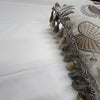 Grey / Natural Embroidered Cushion