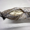 Grey / Natural Embroidered Cushion.