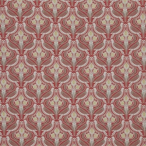 Cavendish Claret FR Basket Weave Curtaining
