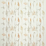 Field Grasses Coral Embroidered